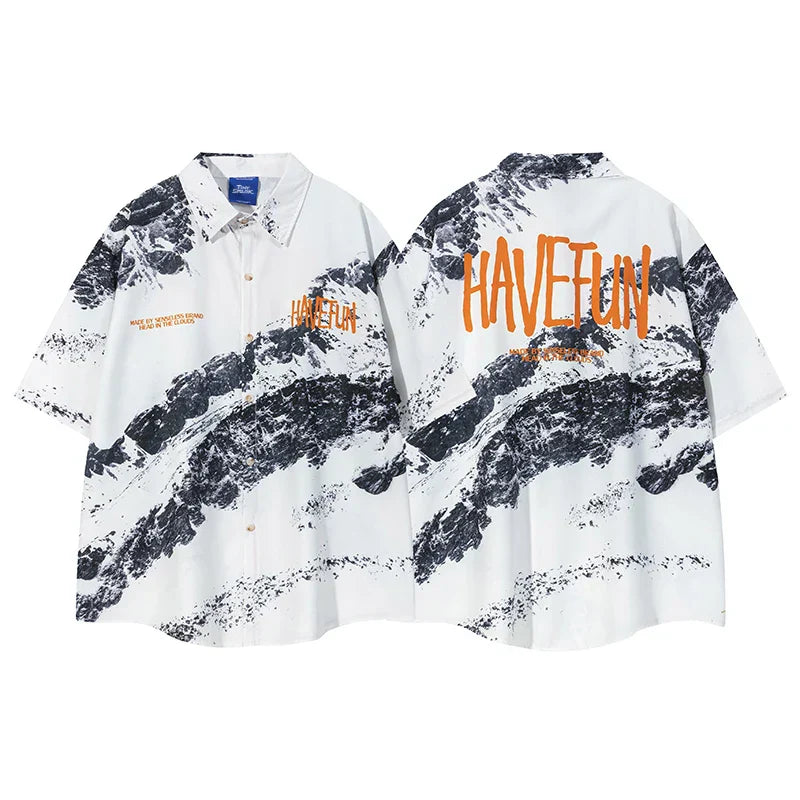 Abstract Summer Short Shirt