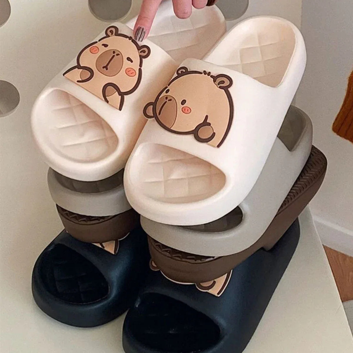 Capybara Thick Sole Slippers