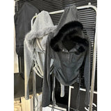 Y2k Faux Fur Patchwork Hoodie