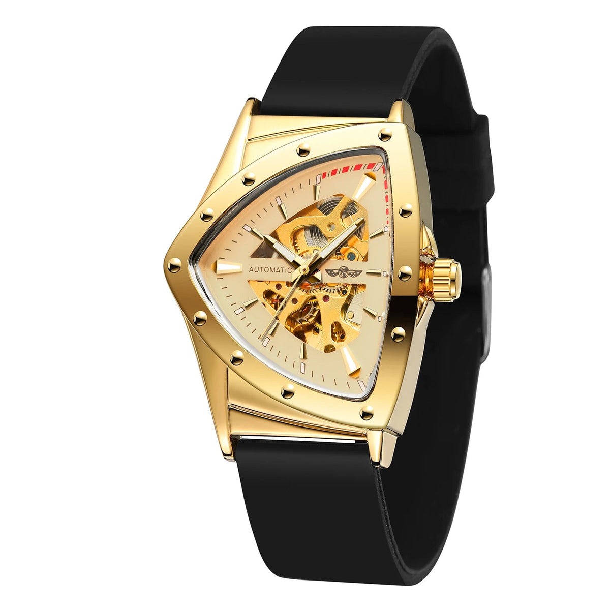 Luxury Triangle Steel Skeleton Automatic Watch