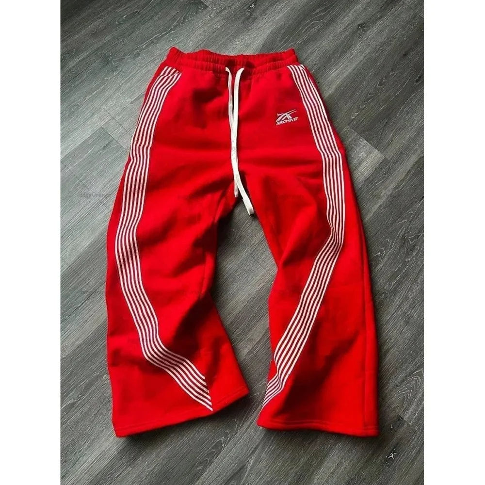 Y2K Striped Pattern Straight Leg Pants