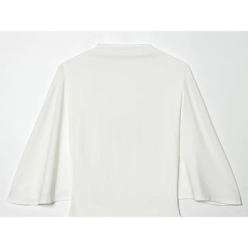 Women's White Cape Sleeve Mini Dress