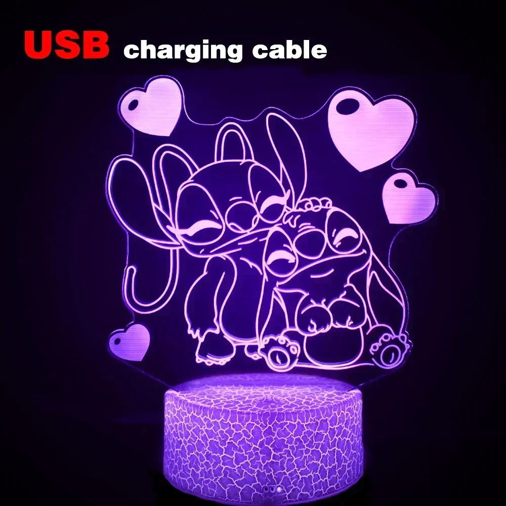 Led Cute Touch Lamp Anime Stitch