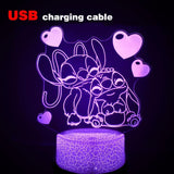 Led Cute Touch Lamp Anime Stitch