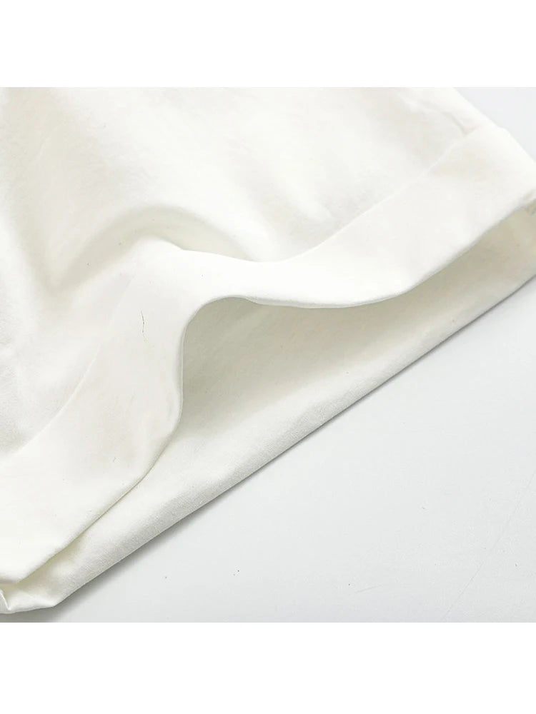 Women Korean Short Sleeve White Shirt