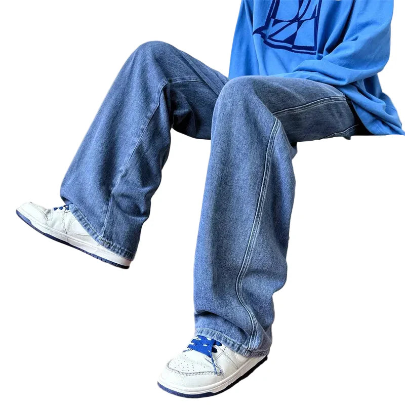 Straight Leg Solid Color Jeans