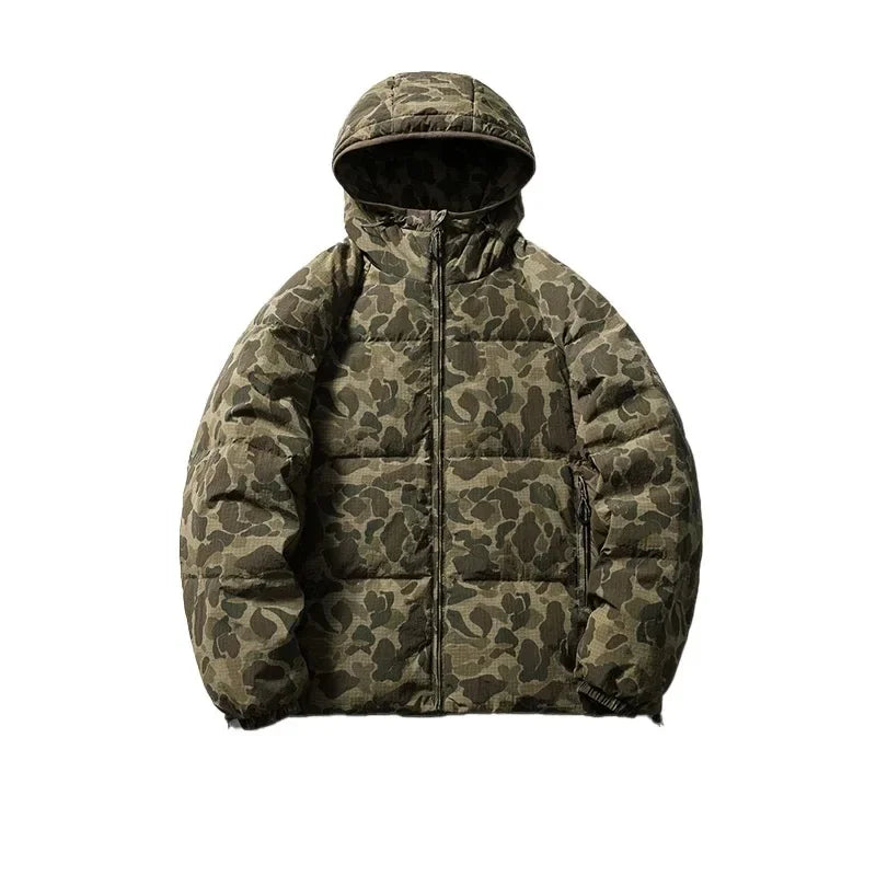 Camouflage Hooded Puffer Jacket