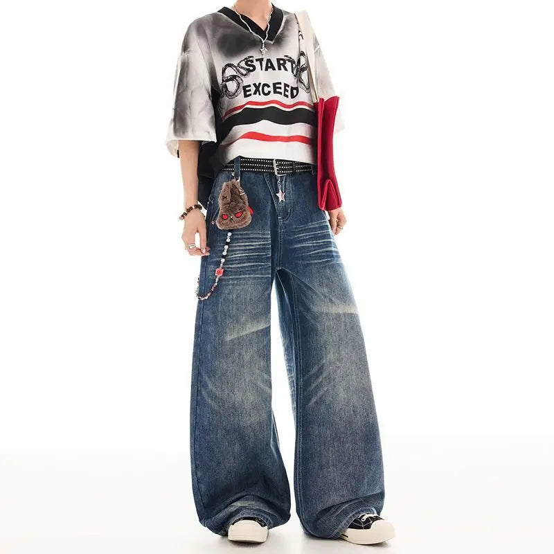 High Waist Washed Jeans
