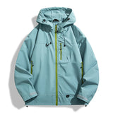 Solid Color Waterproof High Collar Windbreaker Jacket