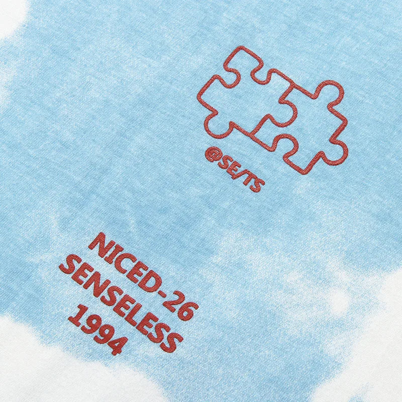 Colorful Puzzle Print T-Shirt