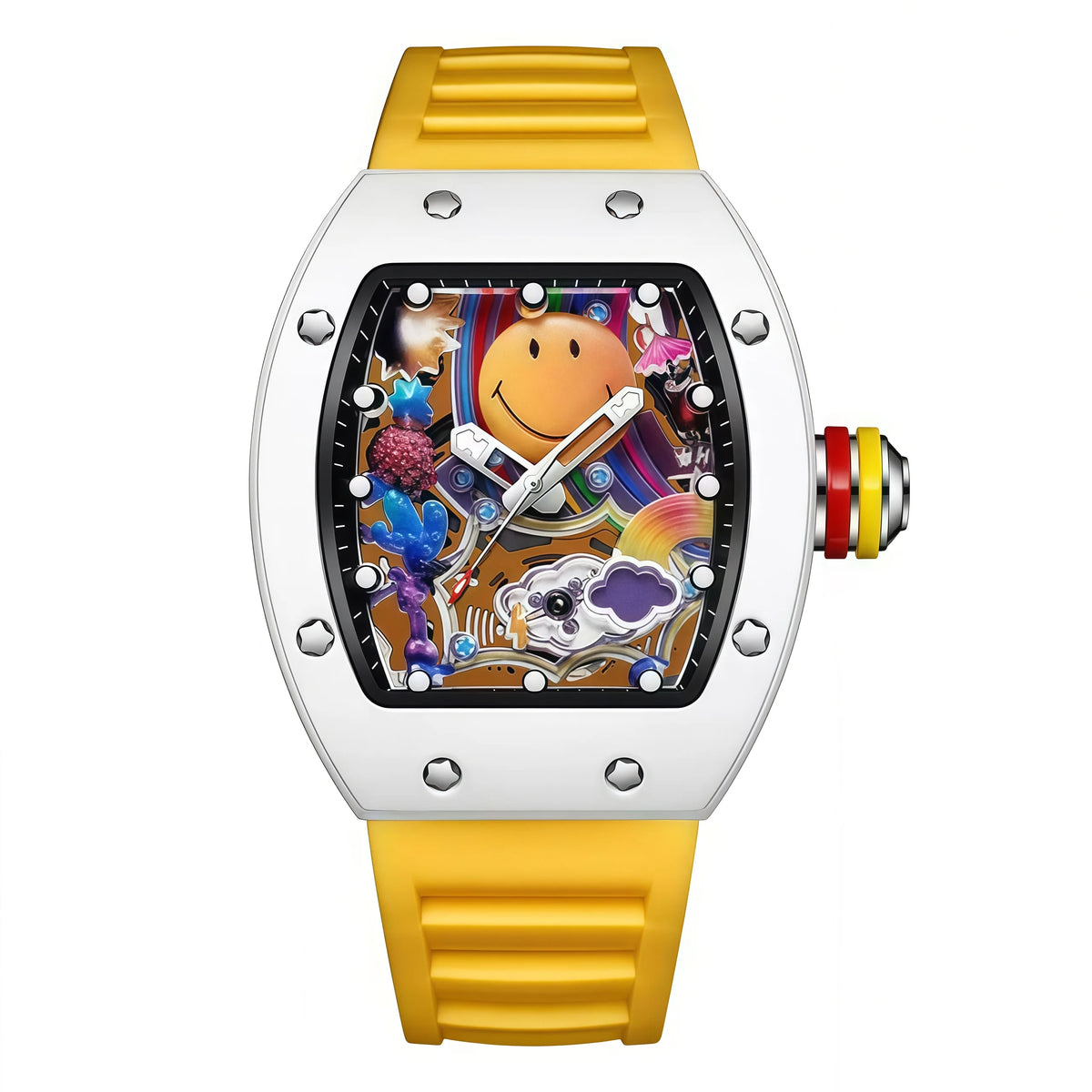 Smile Dial Color Graffiti Sport Watch