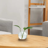 Vintage Glass Vase with Wooden Tray Bud
