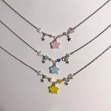 Starry Exquisite Beaded Pendant Necklace