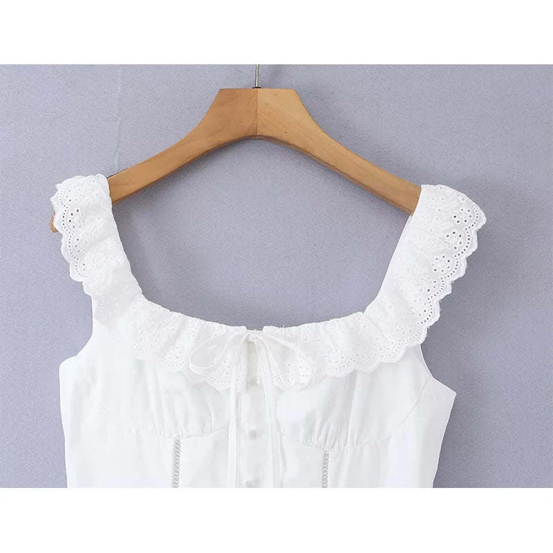 White Corset Midi Dress