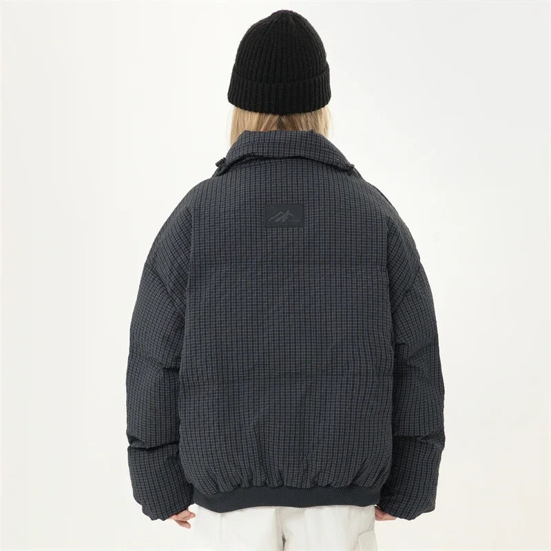 Plaid Thick Winter Padded Puffer Jacket