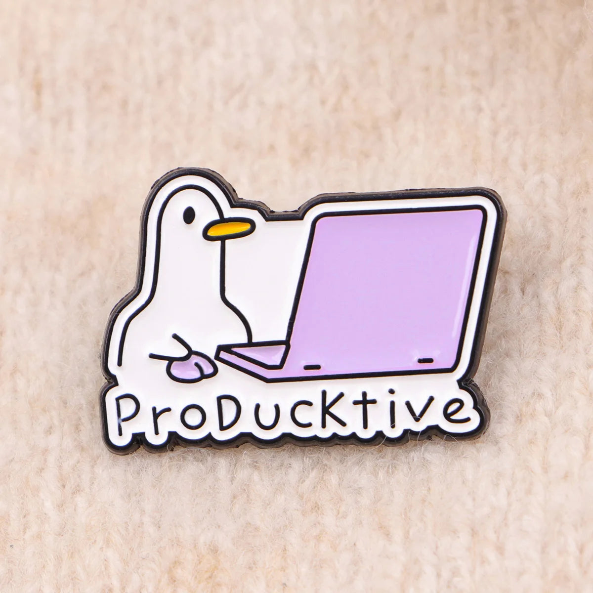 Funny Duck Enamel Pin