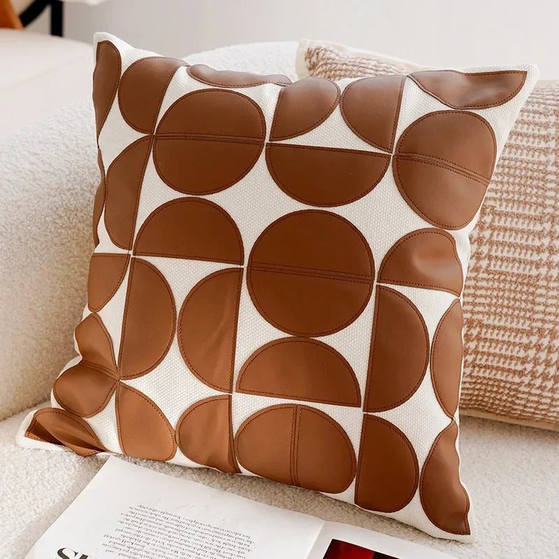 Light Luxury Throw Brown Pillow Cover