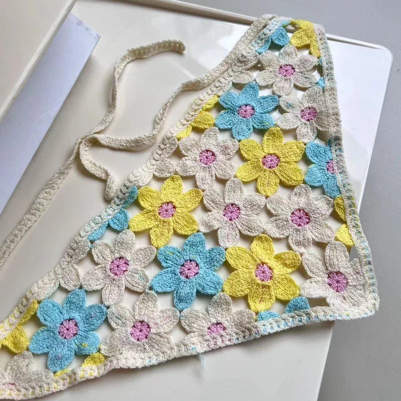 Floral French Style Triangle Handmade Headband