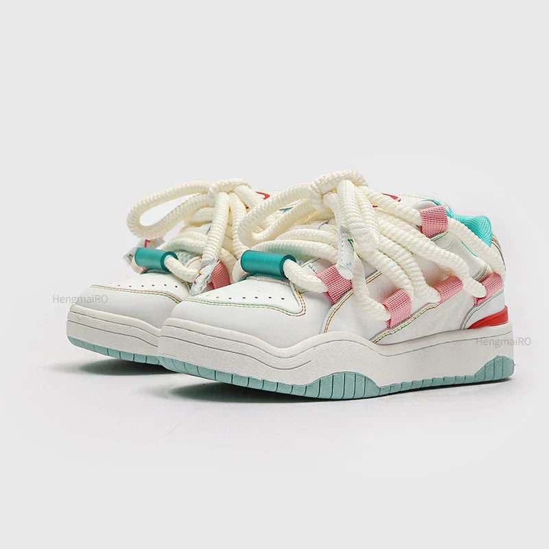 Retro Y2K Bread Punk School Skateboard Sneakers