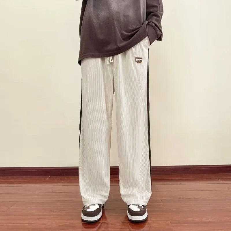Comfy Lazy Boy Striped Corduroy Pants