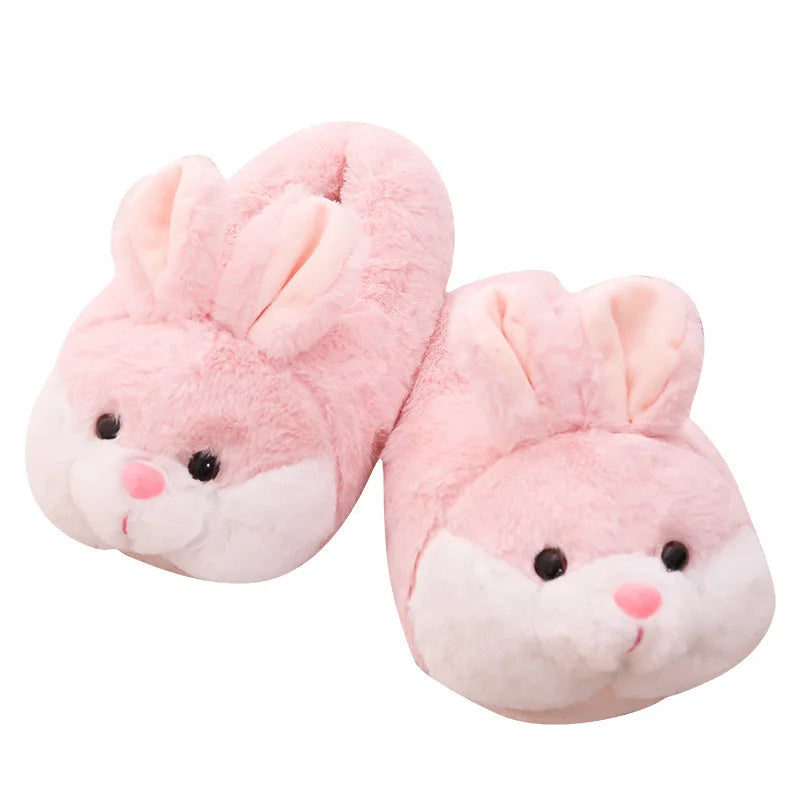 Cute Rabbit Fluffy Plush Slippers