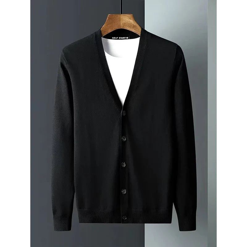 Ribbed Knitted Buttons Cardigan