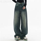 Y2k High Waist Wide Leg Denim Jeans