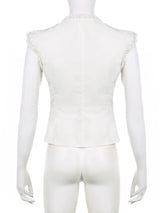 Coquette Ruffle Trim Soft Crop Top