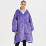 Lazy blanket Hooded Couple Zipper Pyjamas