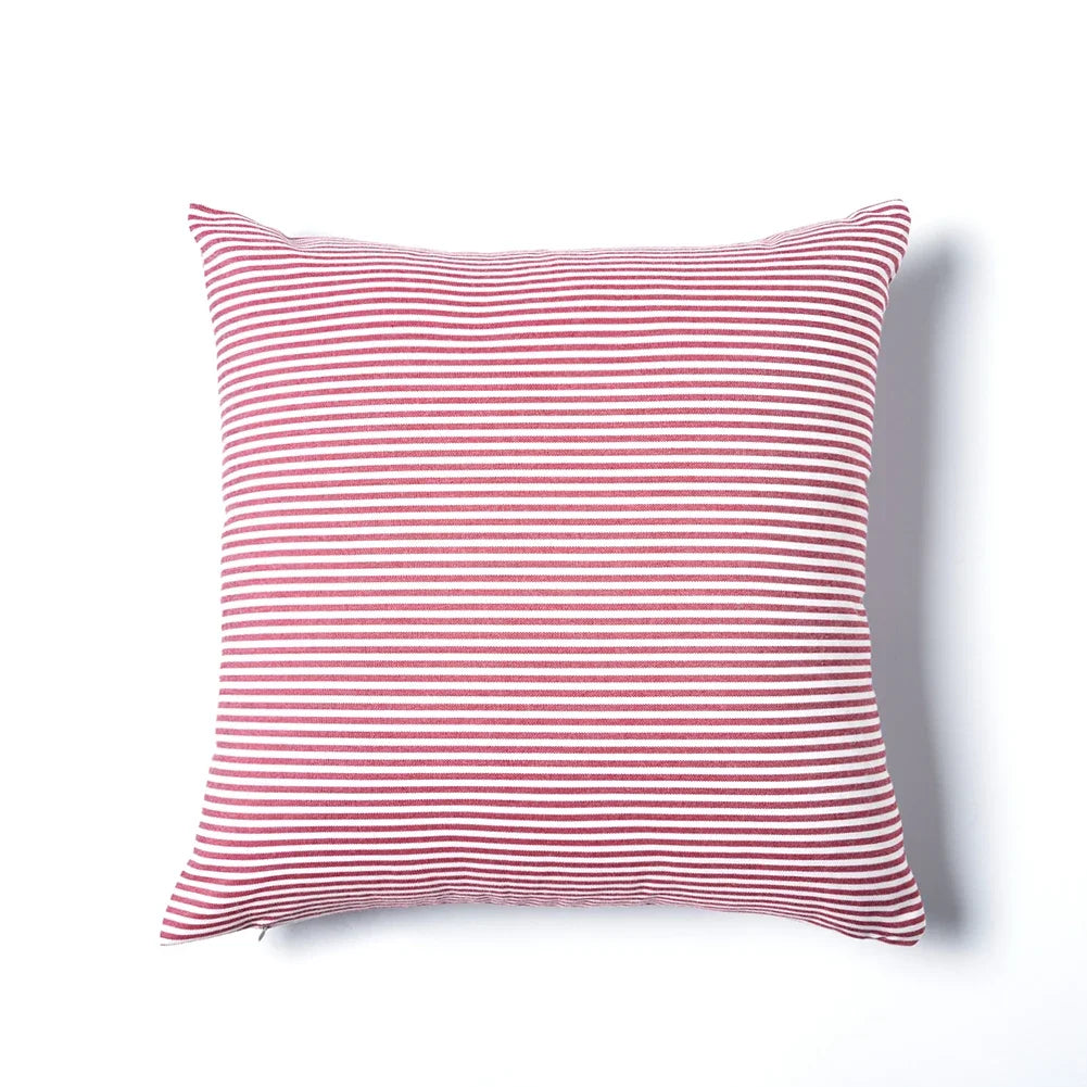 Red Striped Cushion Cover