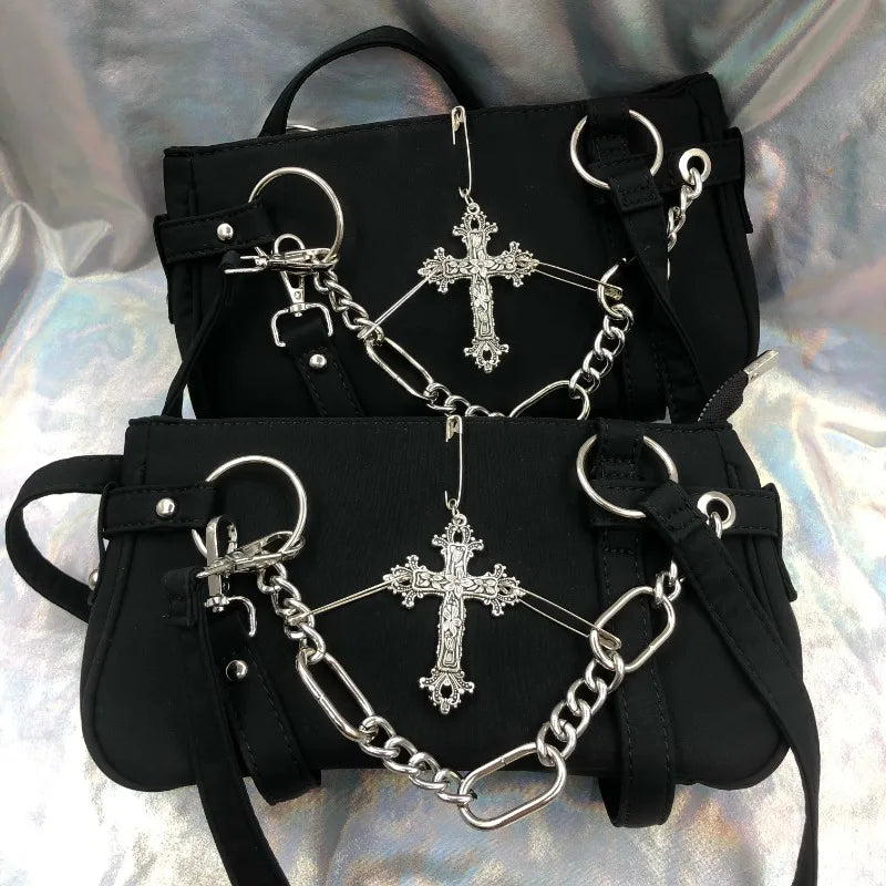 Y2k Aesthetic Cross Chain Bags