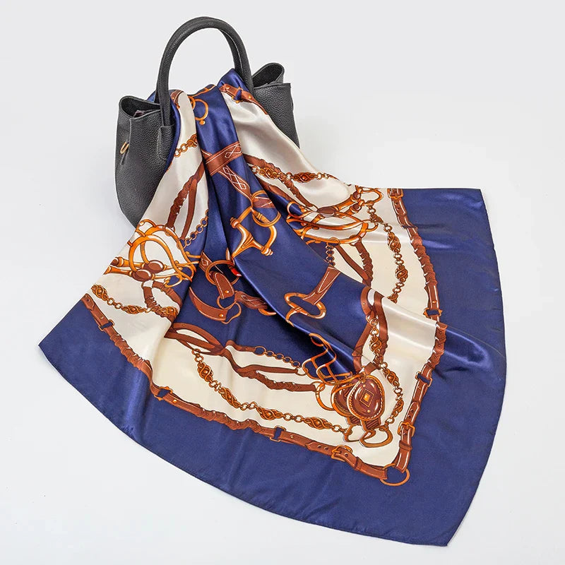 Summer Concert Silk Satin Head Scarf
