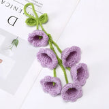 Vintage Handmade Potted Knitted Flowers