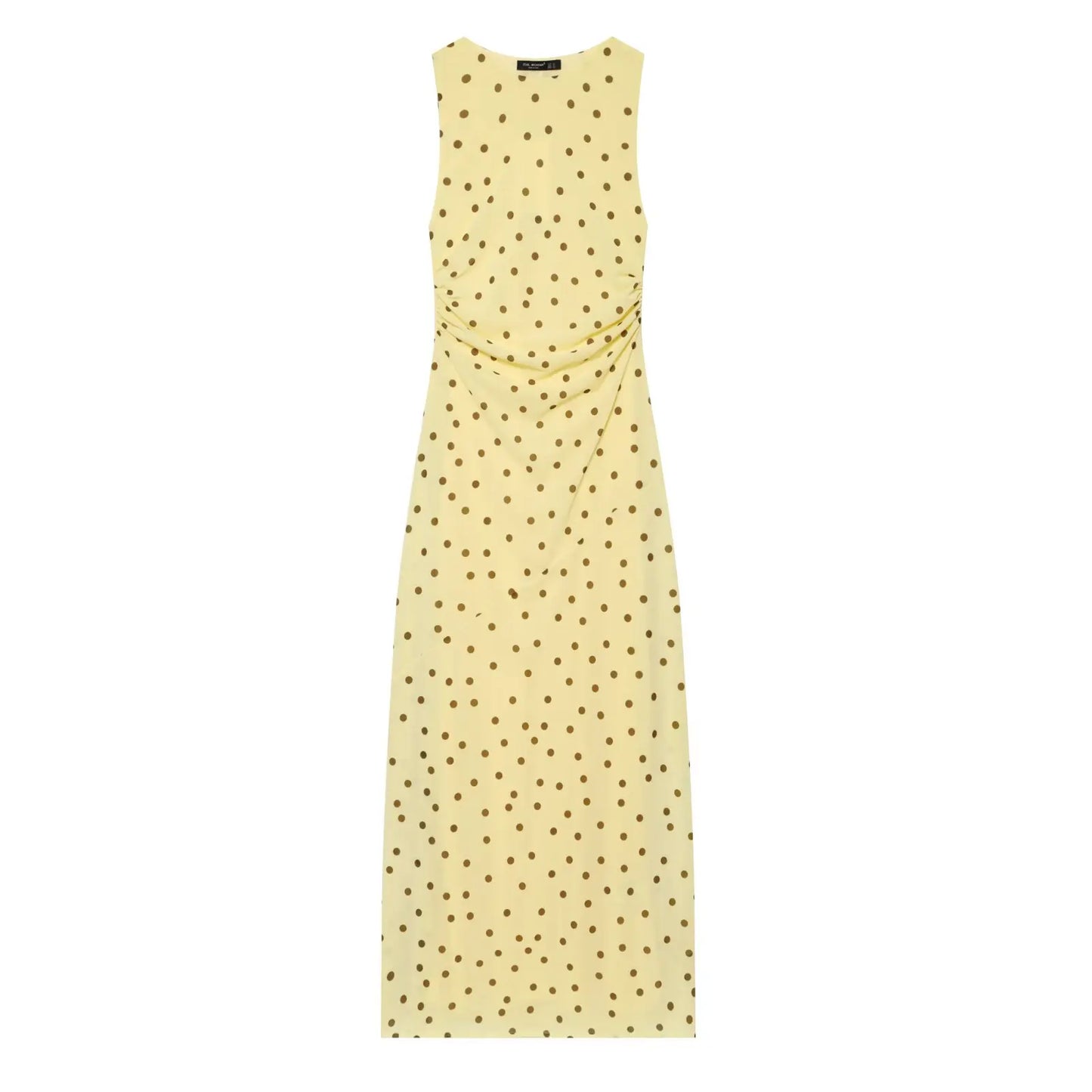 Flowy Yellow Polka Dot Maxi Dress