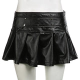 Acubi River Punk Pleated Mini Skirt