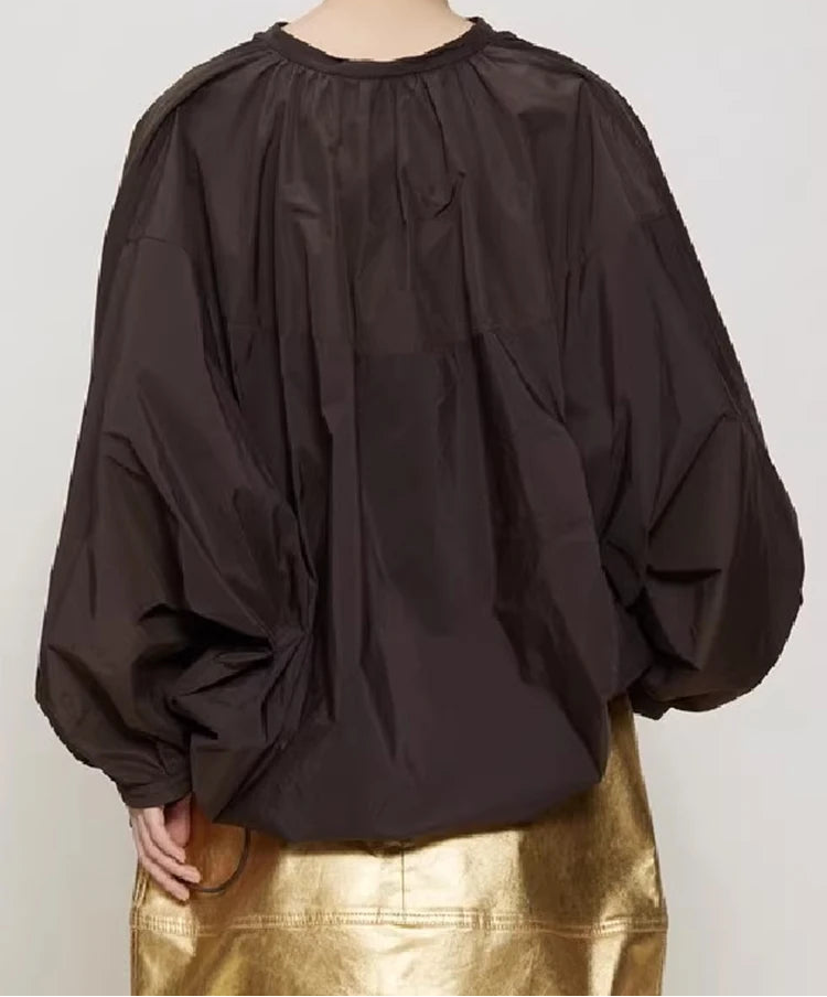 Autumn Gold Shiny Faux Leather Skirt