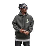 Graue Hip-Hop-Grafik-Hoodies