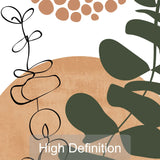 3 Modern Boho Abstract Shape Plant Poster