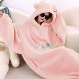 Sudadera con capucha y manta de forro polar suave