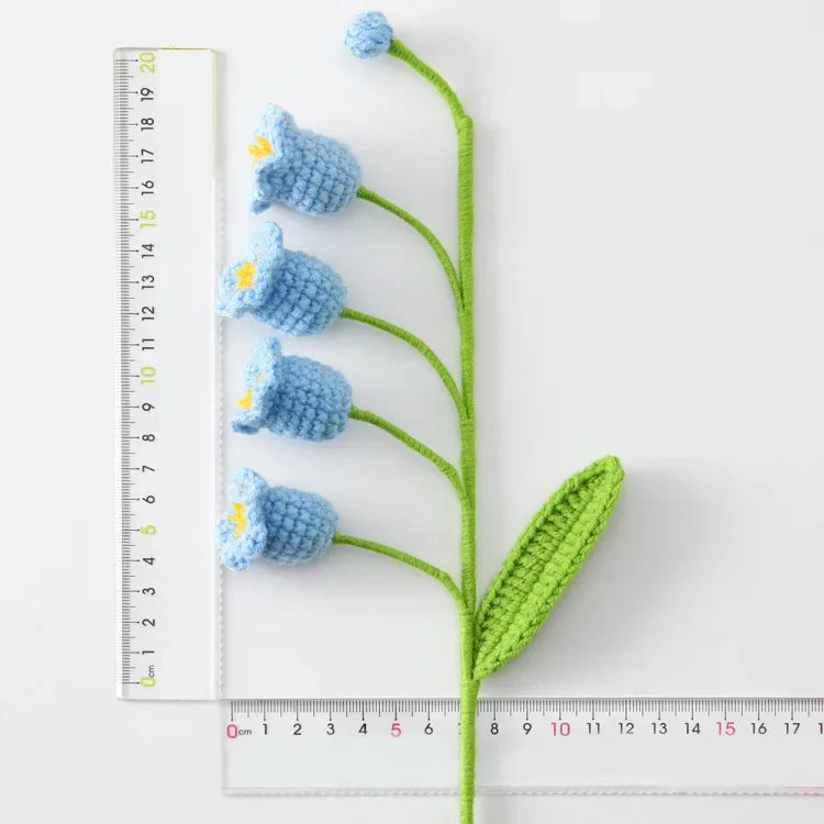 Bell Orchid Bouquet Kintted Crochet Flower
