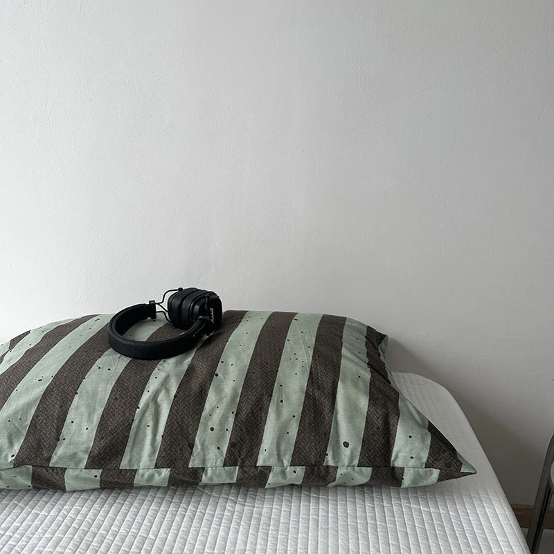 Cotton Colorful Stripe Pillow Case
