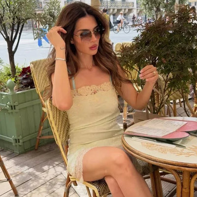 Jacquard Satin Cami Mini Dress