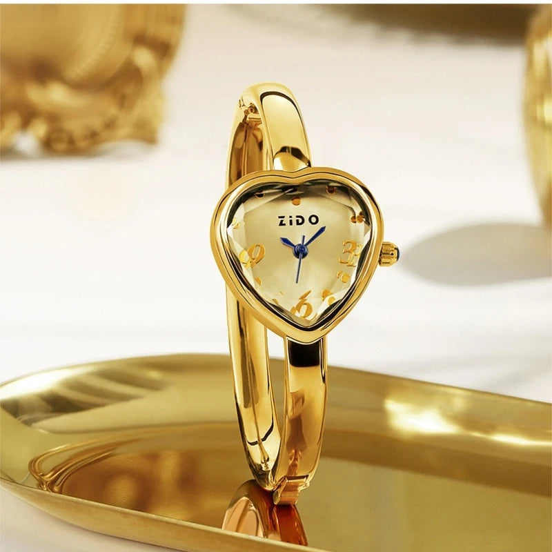 Heart-Shaped Ladies Bracelet Watch