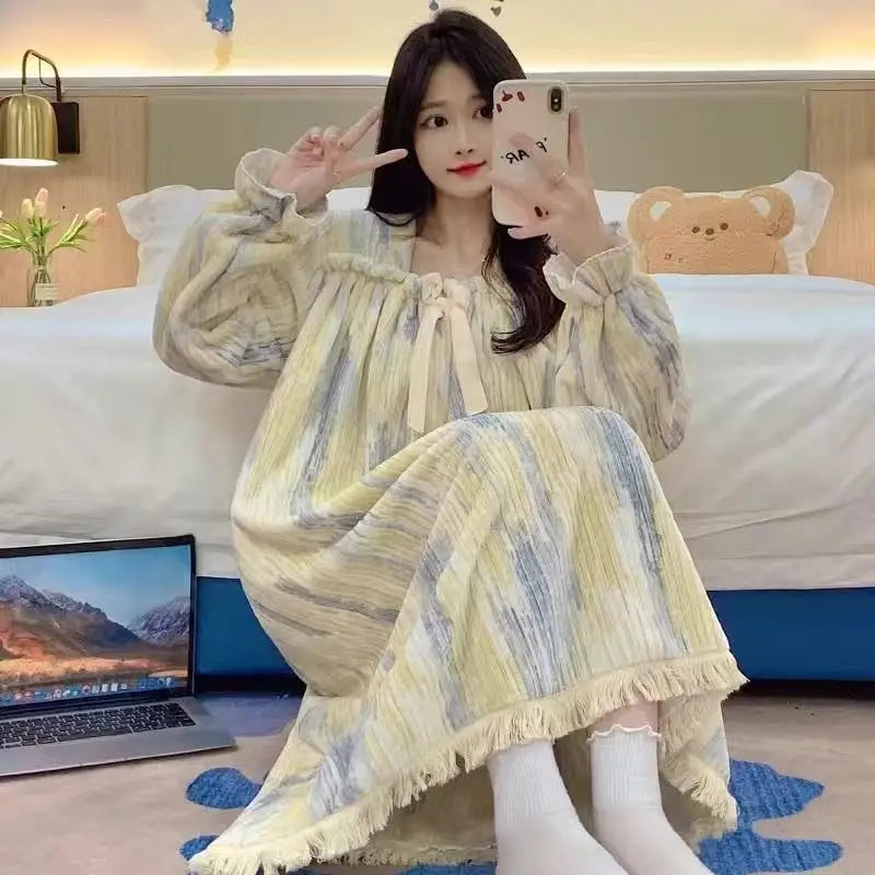 Korean Style Nightgown Sleepwear