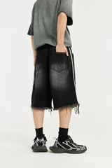 Trendy Ripped Patchwork Distressed Denim Jorts