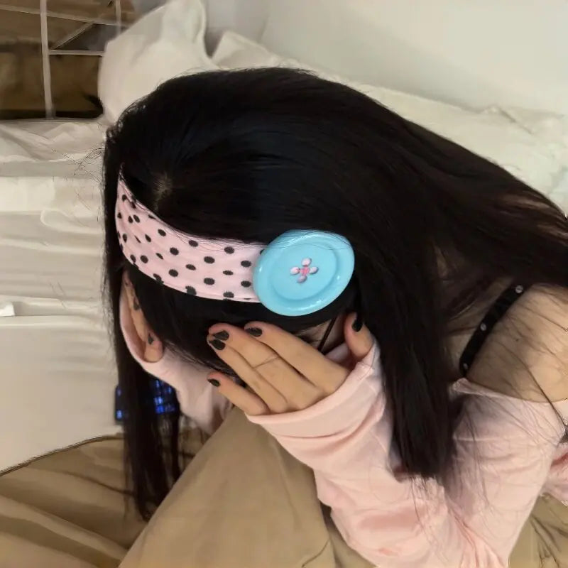 Kawaii Button Headband