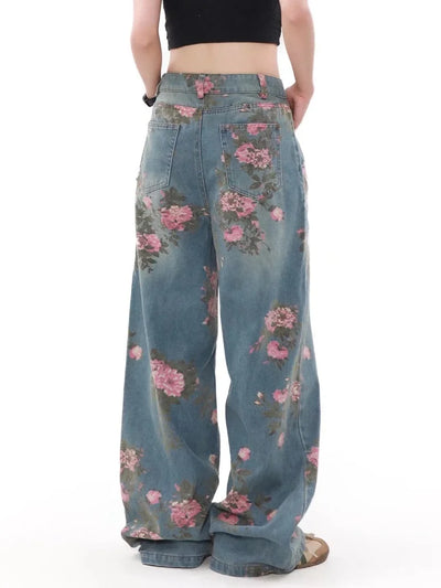 Y2K Floral Jeans