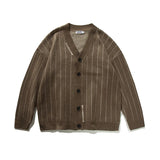 Vintage Loose Knitted Striped Cardigan