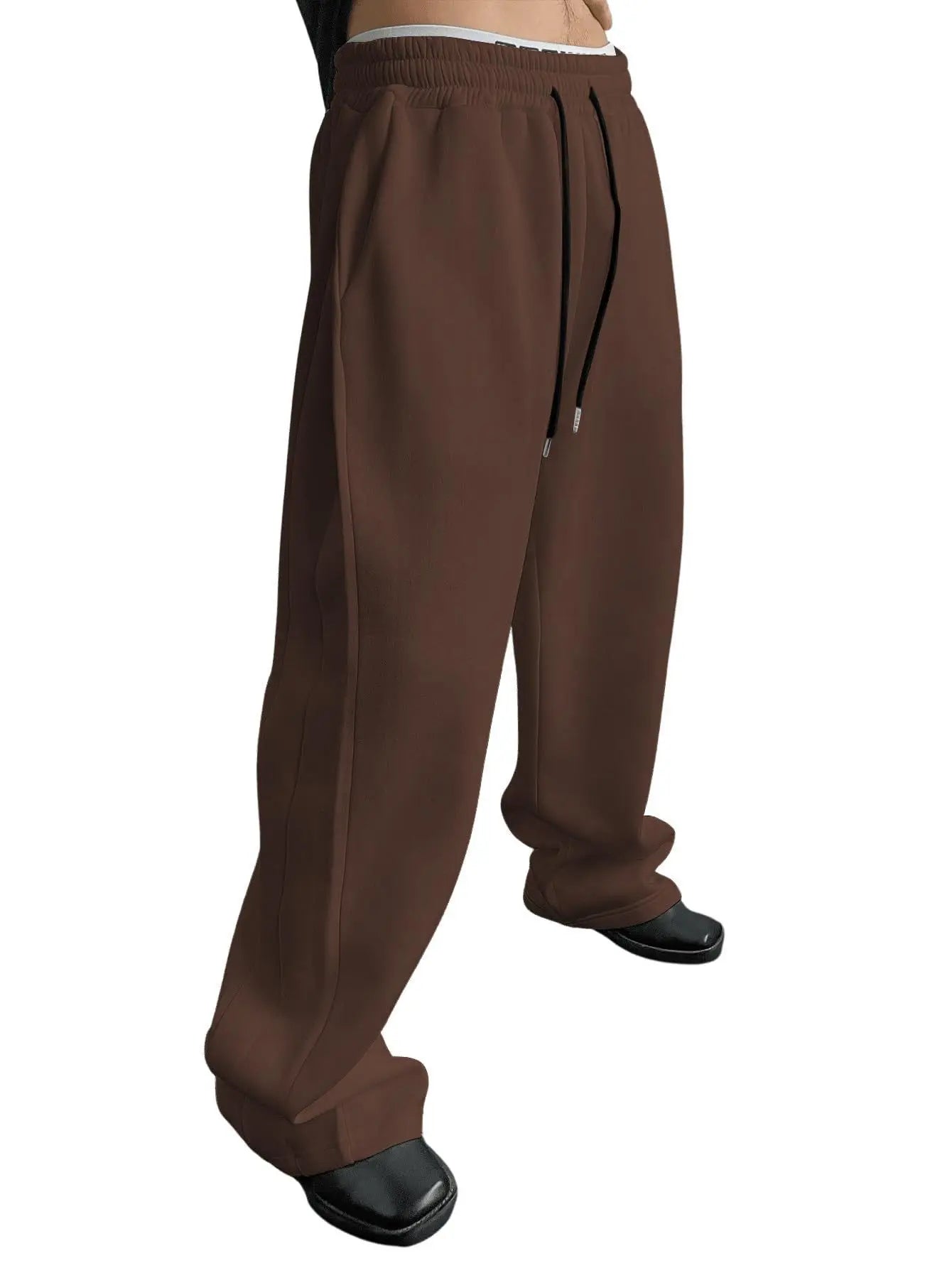 Solid Color Baggy Leags Sweatpants