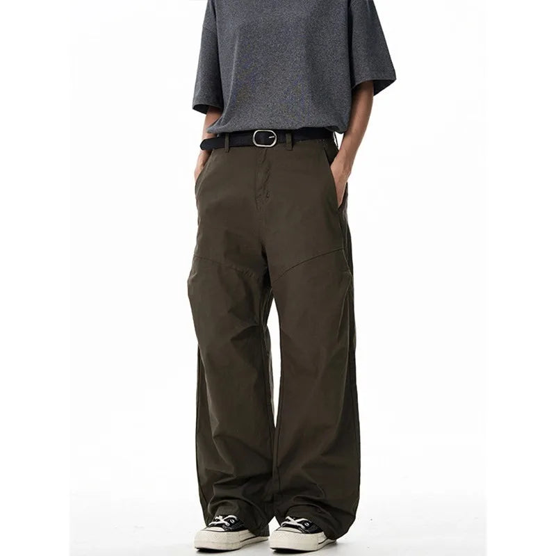 Wide-leg Pleated Lightweight Pants